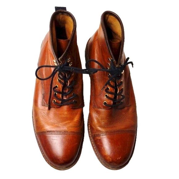 Shoe The Bear Copenhagen Curtis Boots Men's Brown Leather Lace-up Size Eu42 - Picture 5 of 9